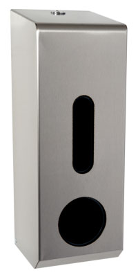 Standard 3 Roll Tissue Dispenser  -  Brushed Stainless 